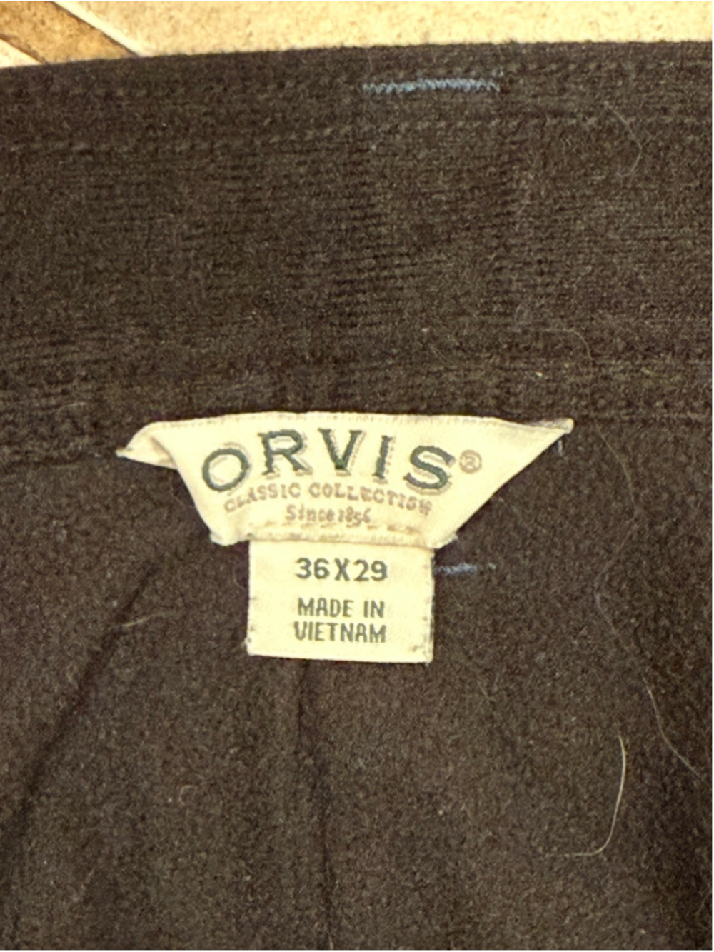 Orvis Mens Fleece Lined Pants Navy Blue Nylon Stretch Outdoor Hiking Sz 36x29 - Picture 8 of 8